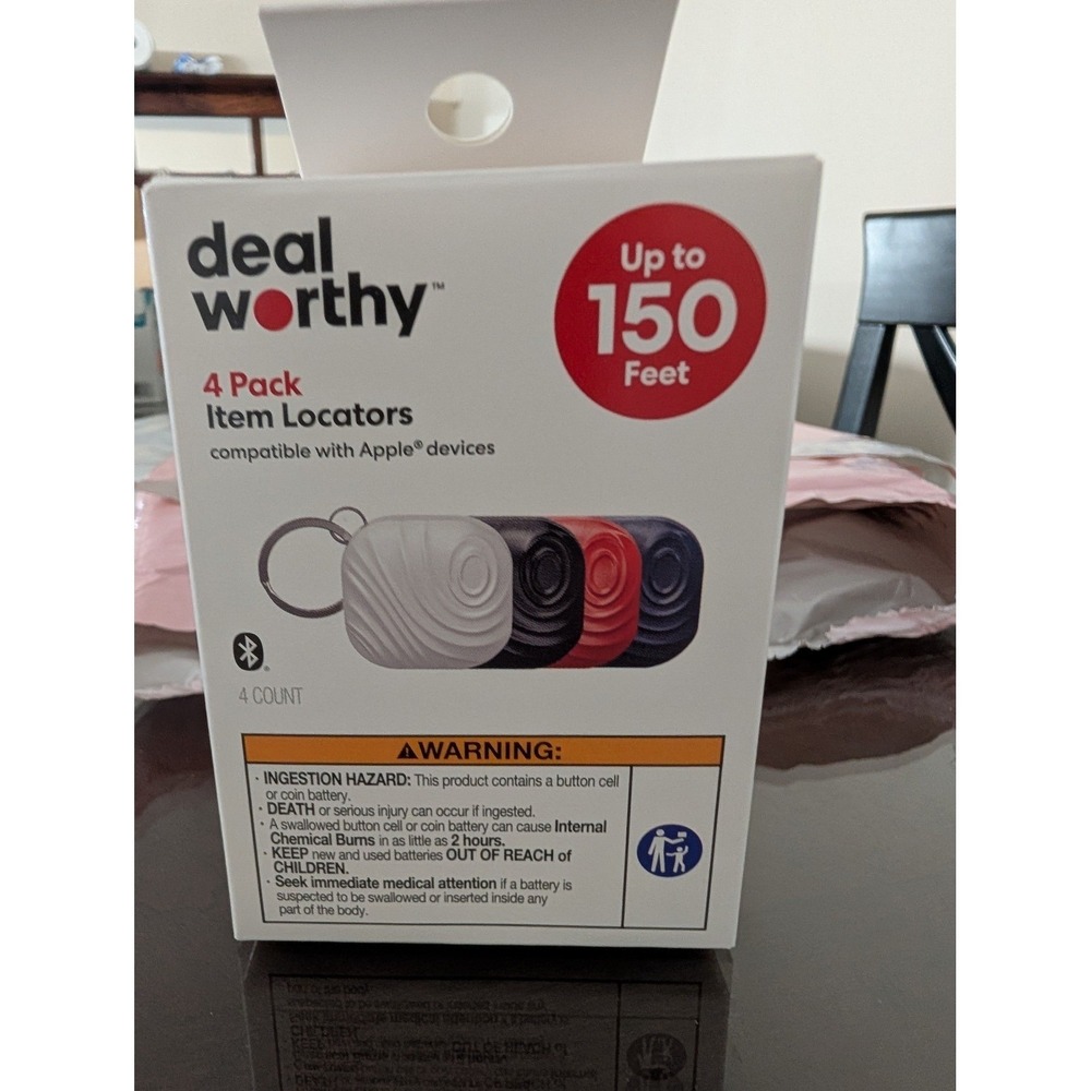 Deal Worthy 4 Pack Item Locators Works with Apple Find My